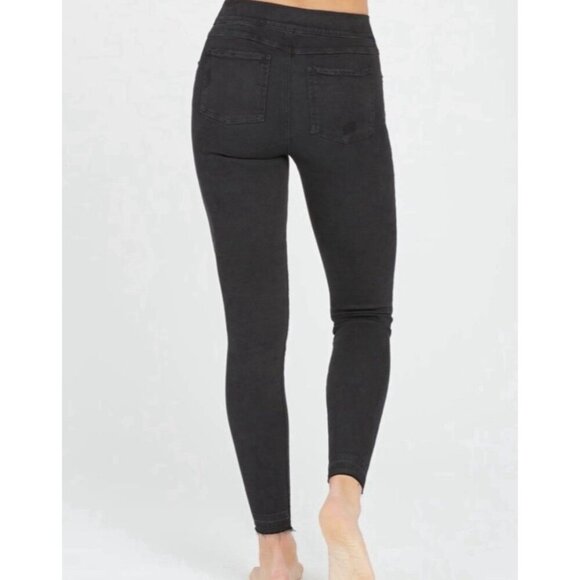NEW Spanx denim legging jean jegging distressed black skinny stretch Small - Picture 4 of 16
